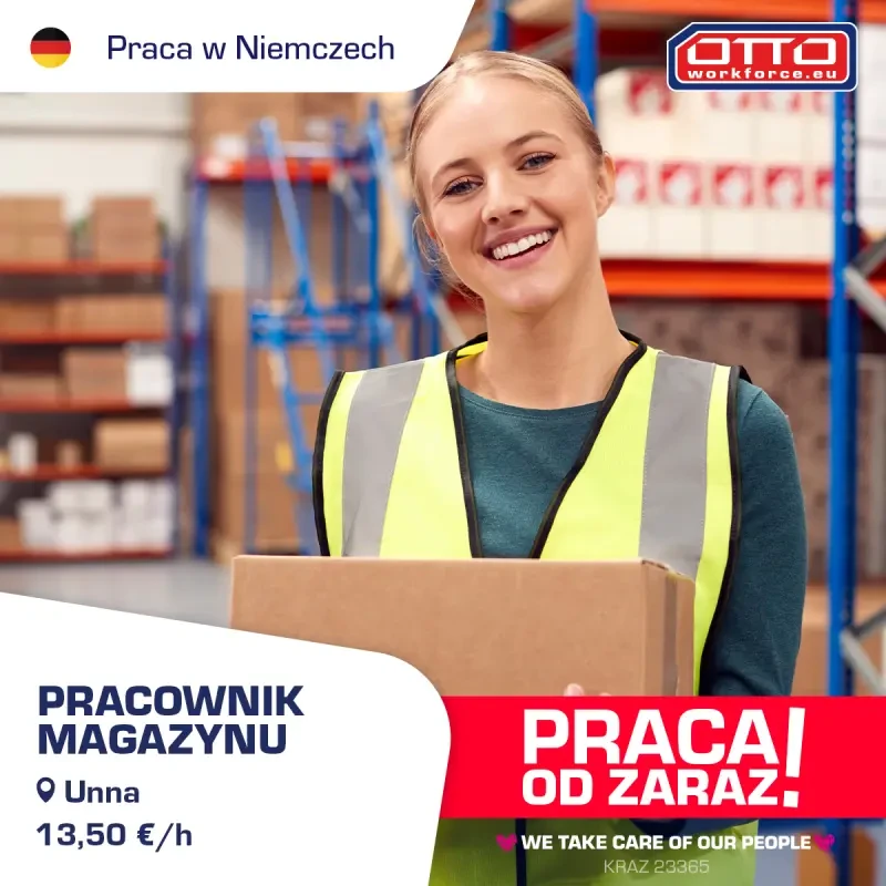 Oferta Pracy Pracownik Magazynu Bez Znajomości Języka Obcego Od Zaraz Otto Work Force 6647