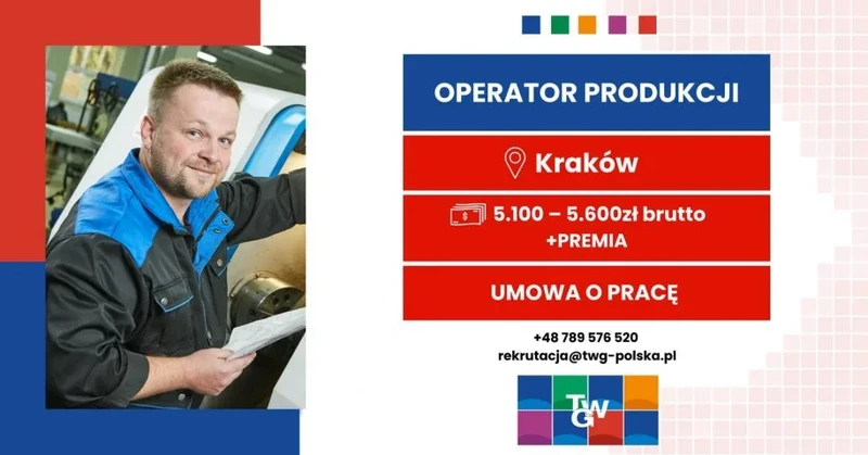 Pracownik produkcji - Poszukiwany Monter/-ka Paczkomaty !! Kraków (Cholerzyn) Umowa o Pracę