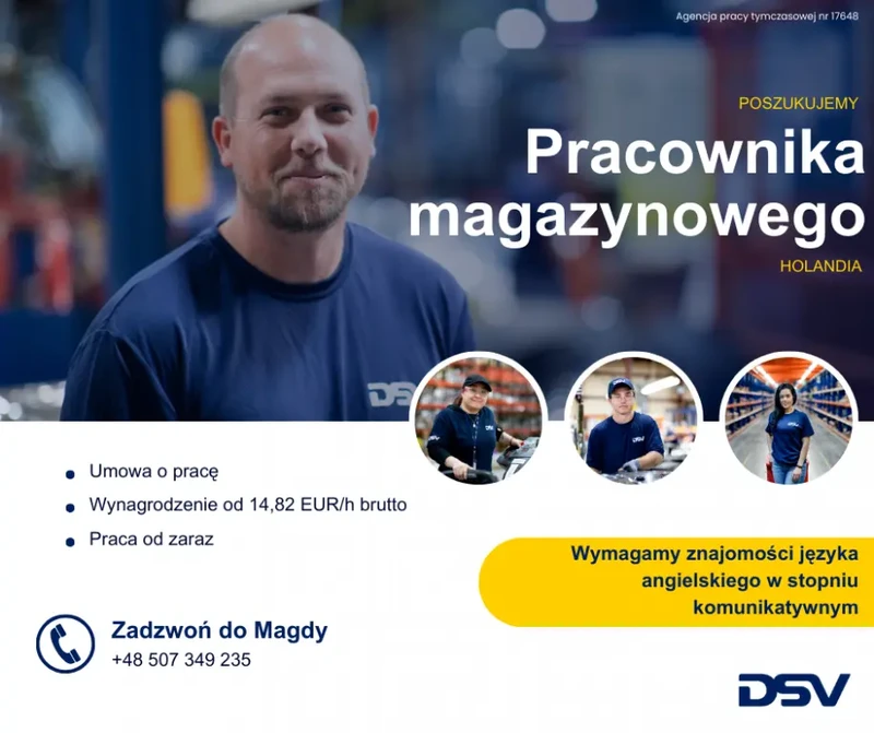 Praca magazyn - Holandia - również dla par - praca na dłużej!