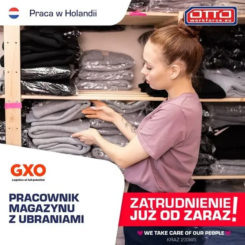 ORDER PICKER w magazynie GXO z markową odzieżą