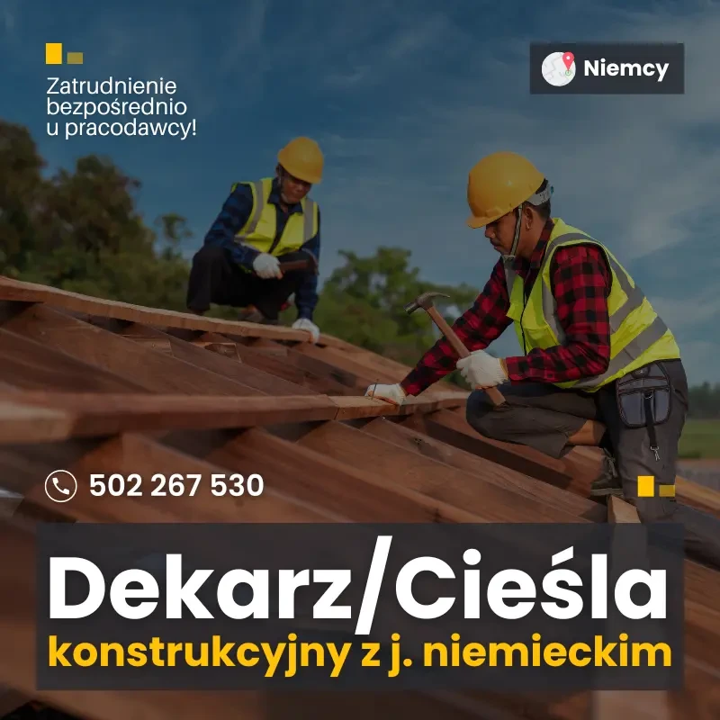 Dekarz z niemieckim, Niemcy, niem kontrakt