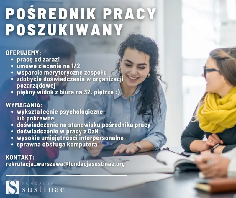 Pośrednik pracy w organizacji pozarządowej