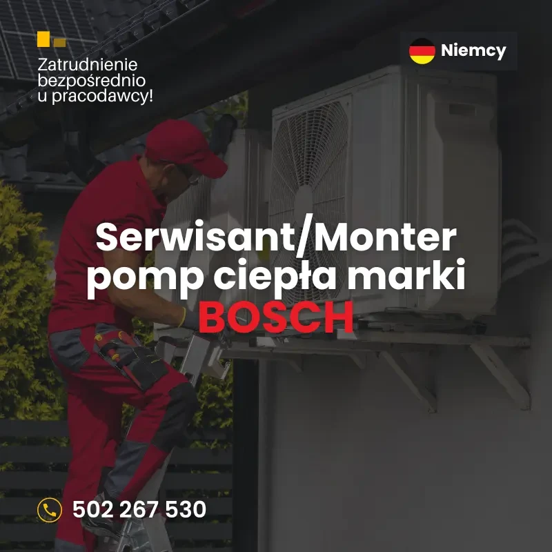 Niemcy, Monter/Serwisant pomp ciepła