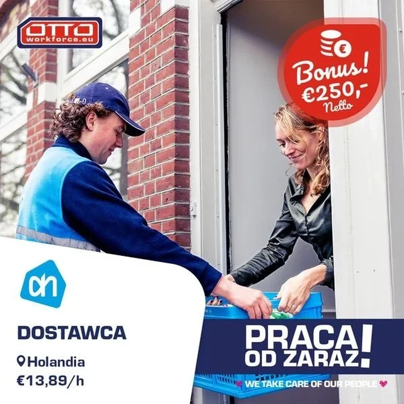 Kierowca kat. B - dostawca zakupów | €16.52/h +250€ BONUS