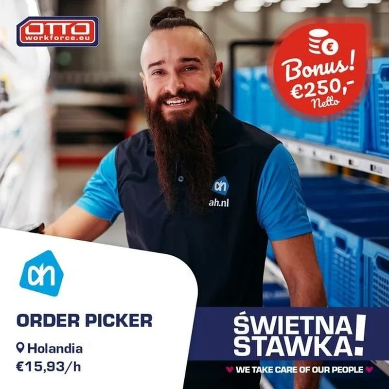 Order Picker w Albert Heijn Online | Bez języka! +BONUS €250