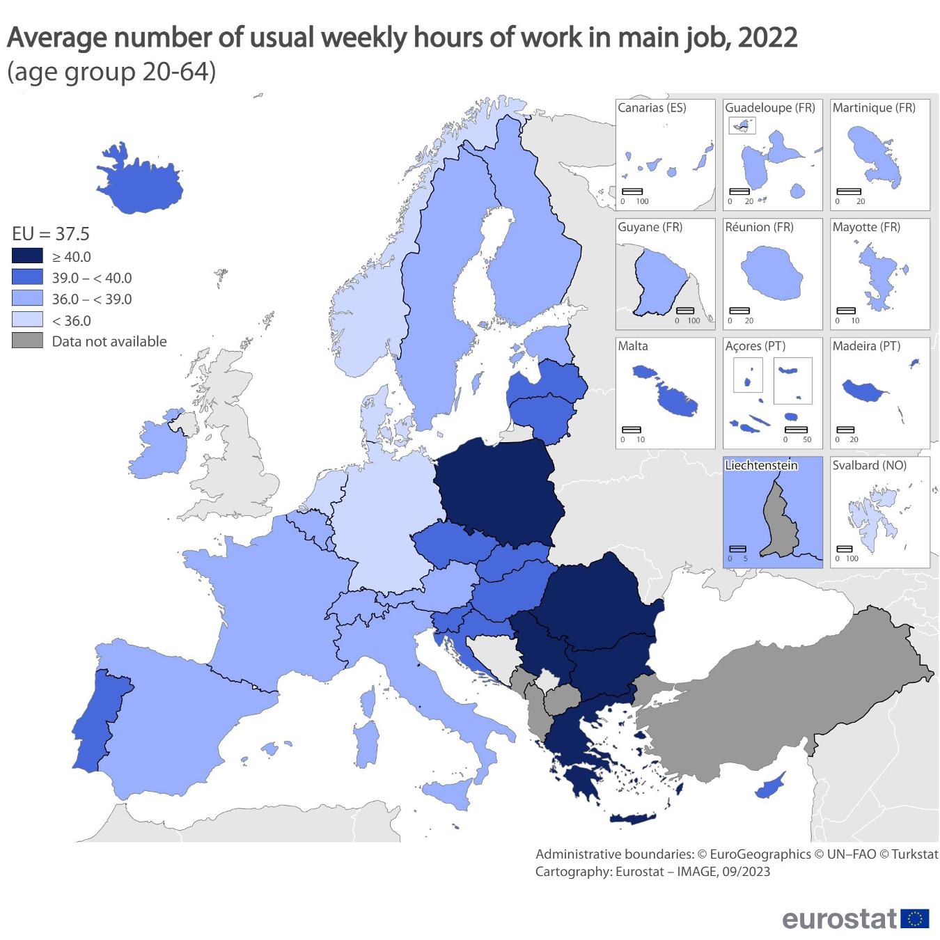 Czas pracy w różnych państwach Europy